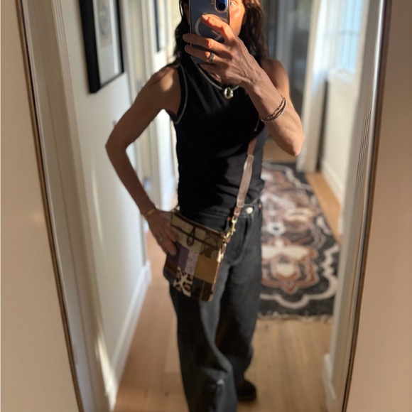 Vintage Y2K Coach Patchwork Crossbody Bag Brown/Purple - Picture 3 of 10